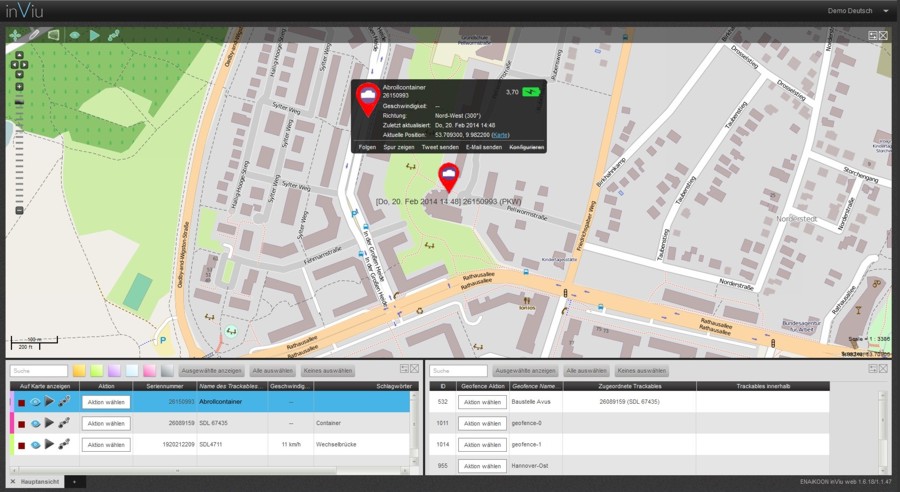 GPS Containerortung webbasierte Containerortung per GPS