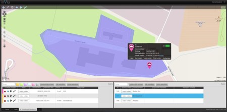 Geofence Sektorenüberwachung für Container und Containerfahrzeug